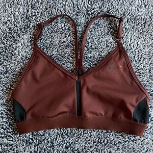 Nike maroon sports bra, size S